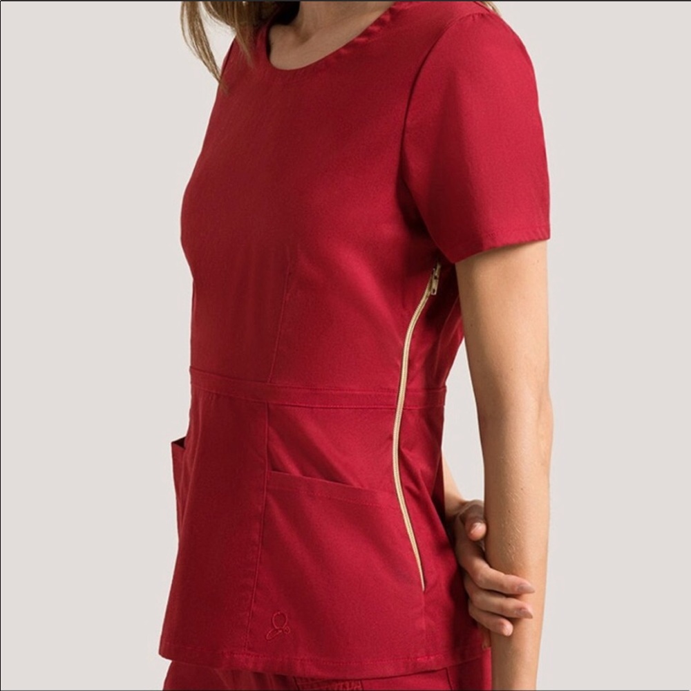 Small Jaanuu Peplum Uniform Scrub Top
